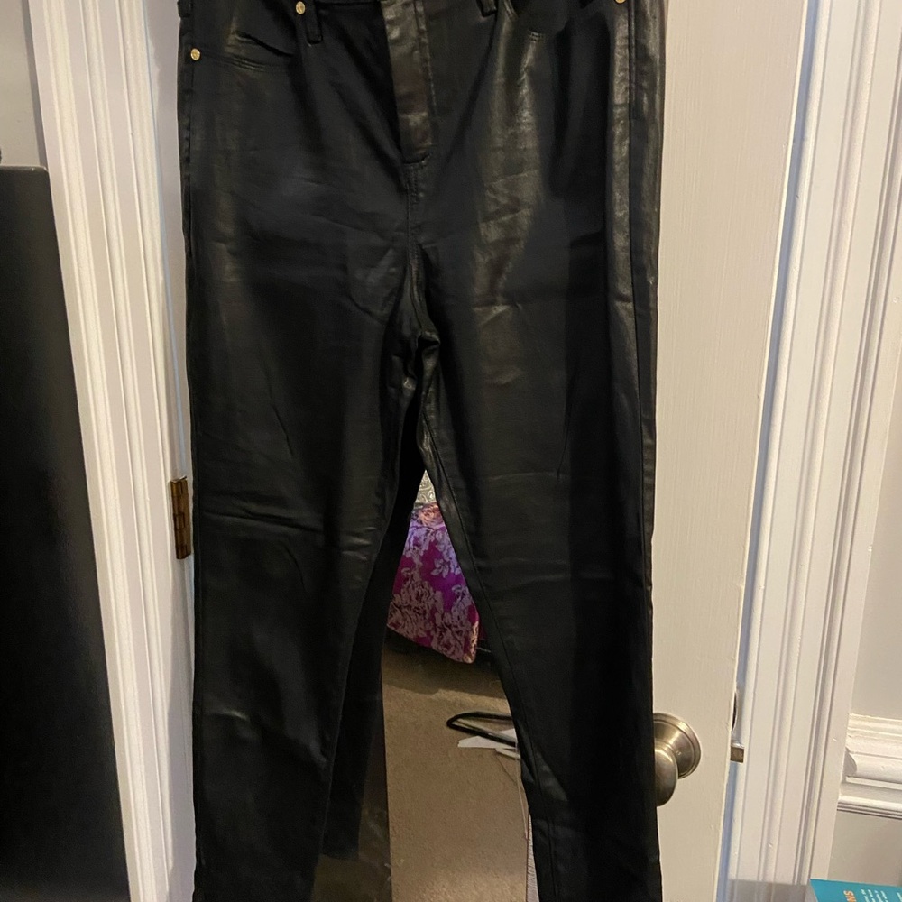 Lilly Pulitzer Black Leather Pants size 14